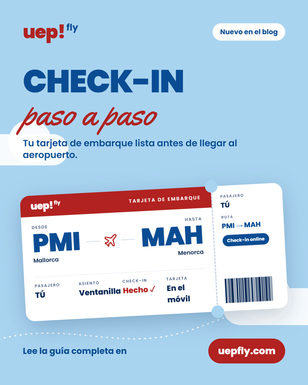 Check-in con Uep!Fly: paso a paso